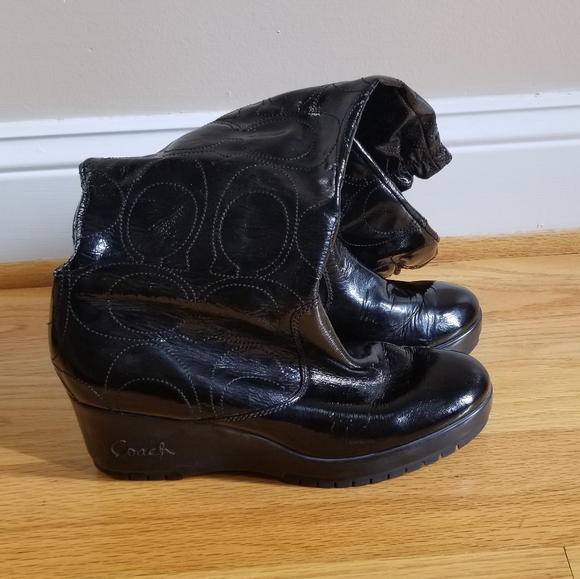 Coach patent leather boots - Picture 10 of 13